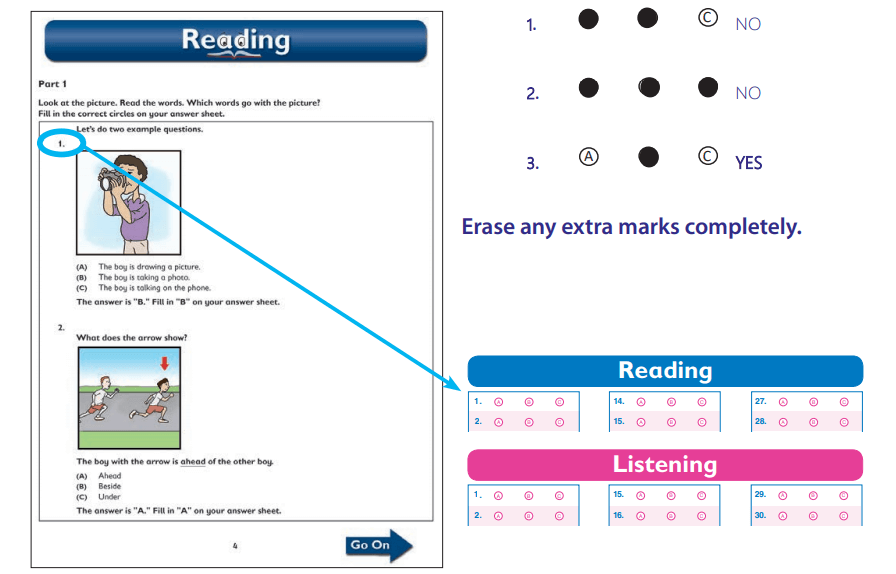 phiếu trả lời - answer sheet